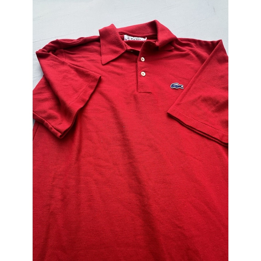 Vintage 1960s Izod Lacoste‎ Polo Short Red Size Large